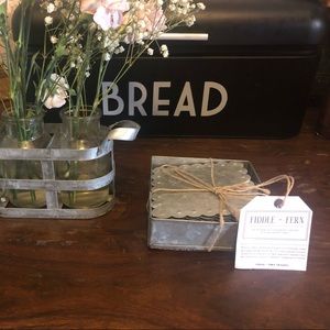 Galvanized Coaster Set. Rustic farmhouse style!